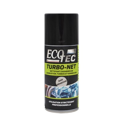 Spray ECO TEC TURBO-NET para limpeza de componentes automóveis, embalagem preta e amarela