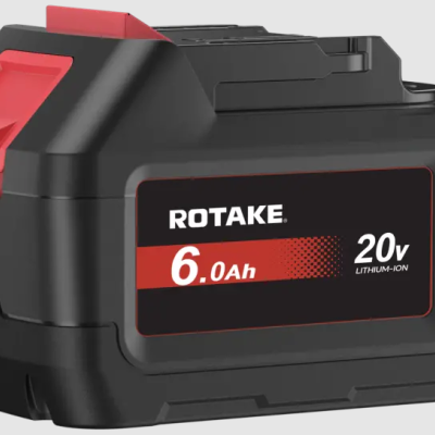 Bateria recarregável preta ROTAKE com texto 6,0Ah 20v