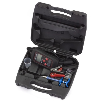 Kit de medidor digital com garras, pistola de inspeção e copo em estojo preto