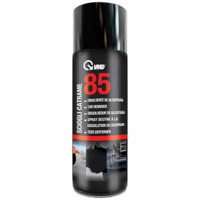 Frasco spray preto com texto branco e vermelho e tampa preta