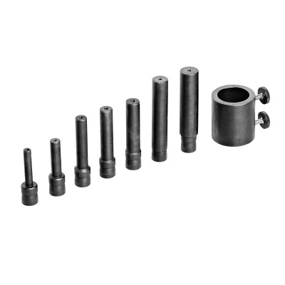 Conjunto de extensores e anel de fixação de metal preto