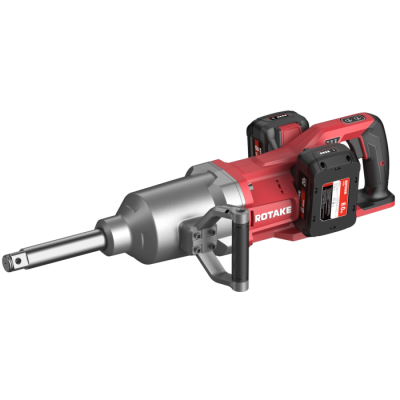 Ferramenta elétrica de impacto vermelha e preta ROTAKE com duas baterias e cabo adicional