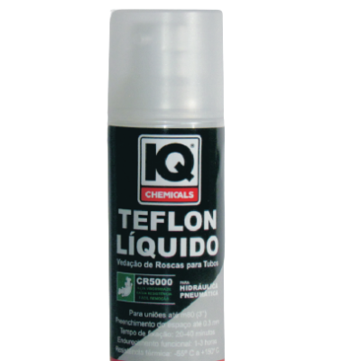 Frasco de spray Teflon líquido IQ Chemicals para vedação de roscas.