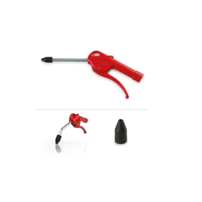 Soprador de ar vermelho com bico preto e peça adicional bico preto