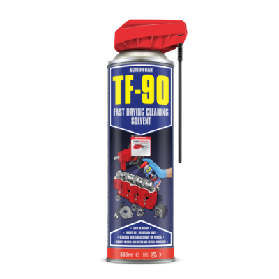 Spray de limpeza rápida TF-90 com solvente, embalagem metálica de 500ml