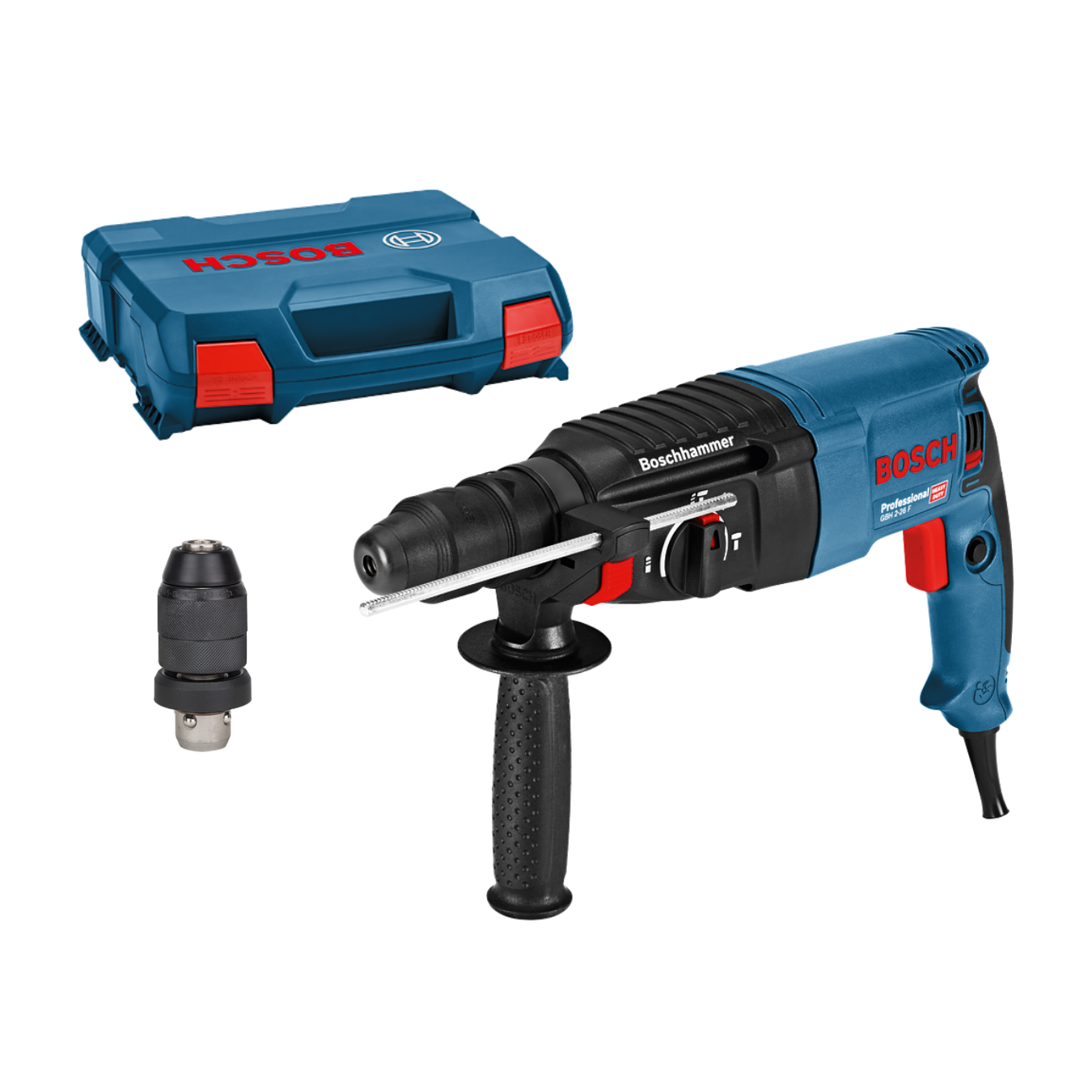 Martelo Bosch GBH 2-26 F Professional Furadeira/perfuradora Bosch azul e preto com mala e acessório