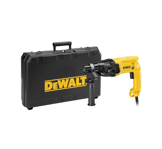 Martelo ligeiro combinado 710W 3 MODOS 22MM Martelo perfurador eléctrico DEWALT amarelo e preto com estojo preto