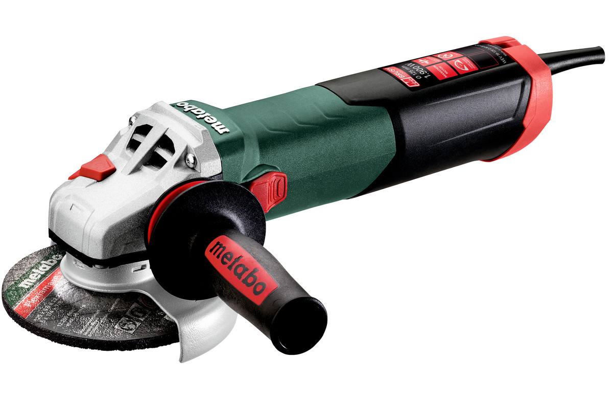 Rebarbadora angular WEV 19-125 Q M-Brush Esmerilhadora elétrica Metabo com disco de corte