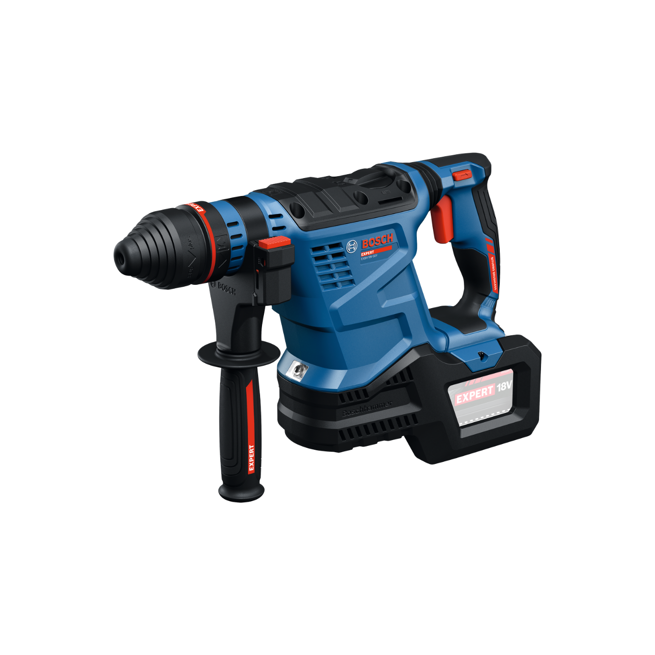 Martelo perfurador SDS plus sem fios EXPERT EXBH18V-32F Martelo perfurador Bosch azul e preto com bateria 18V