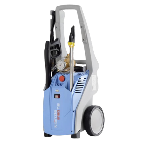 Lavadora de Alta Pressão Água Fria Kranzle K 2160 TS lavadora de alta pressão azul com rodas e manómetro