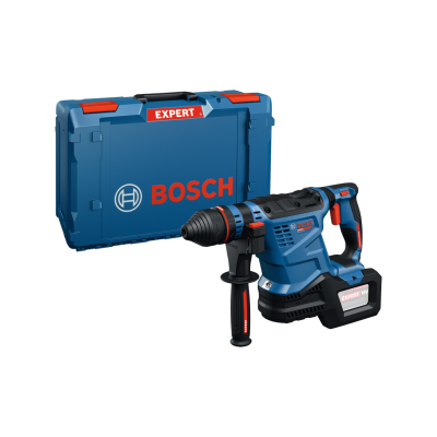 Martelo perfurador sem fios Bosch azul com bateria e estojo rígido azul