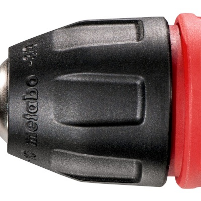 Mandril Metabo preto e vermelho com marca gravada