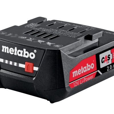 Bateria recarregável Metabo preta e vermelha 12V Li-Power 2.0 Ah