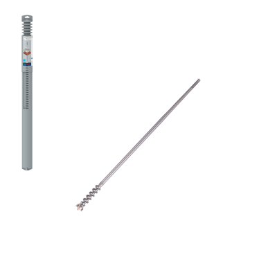Termómetro de laboratório com escala e haste metálica espiralada