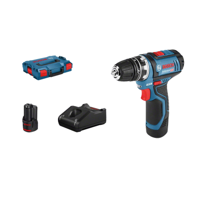 Conjunto de furadeira Bosch com acessórios e caixa