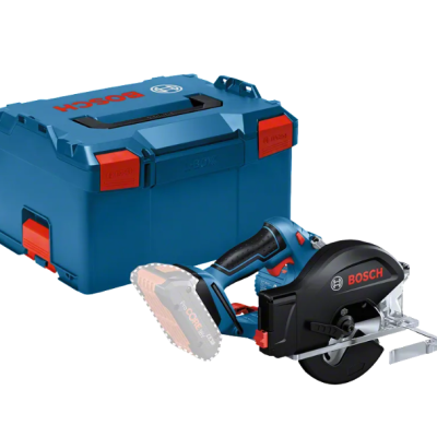 Conjunto de ferramenta Bosch azul com caixa e máquina de cortar portátil