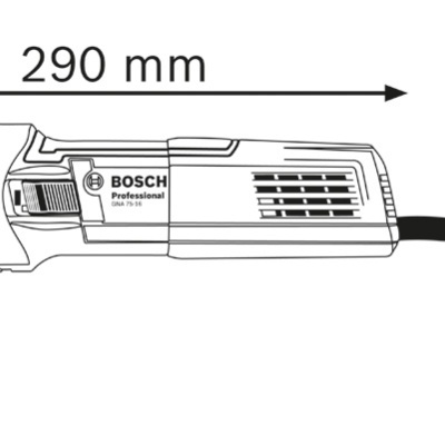 Ferramenta elétrica Bosch Professional cinza e preta com dimensões 290x142 mm