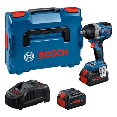 Kit de ferramenta Bosch com caixa, chave de impacto, bateria e carregador