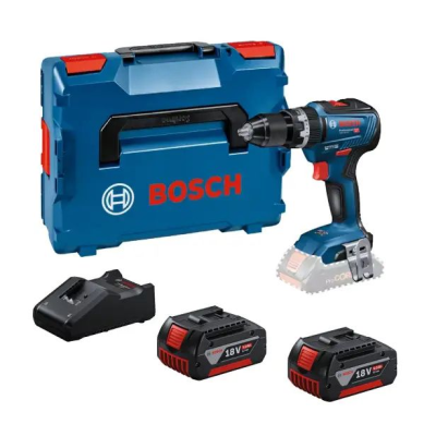 Conjunto de ferramentas Bosch com mala, parafuso elétrico, baterias e carregador