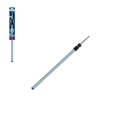 Varinha extensível de alumínio com conector negro e etiqueta azul