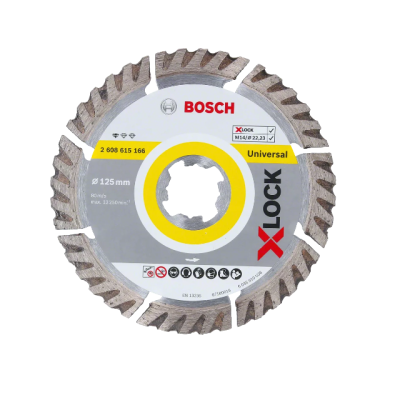 Disco de corte Bosch X-LOCK Universal cinza e amarelo 125 mm