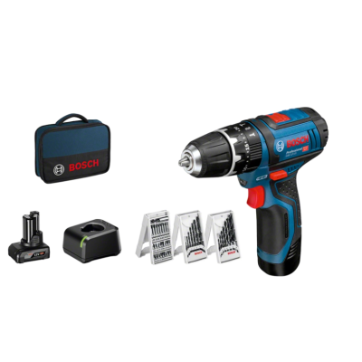 Conjunto Bosch berbequim com acessórios e bolsa