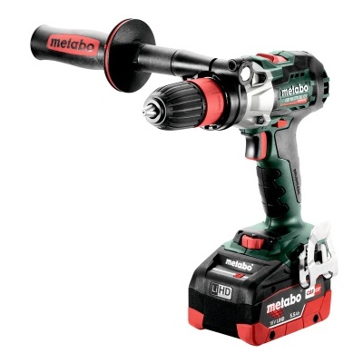 Parafusadeira/berbequim metabo 18V LiHD preto verde e vermelho com punho lateral