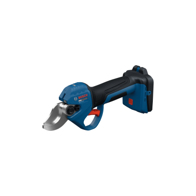 Tesoura eletrica Bosch Pro azul e preta com lâmina metalica.