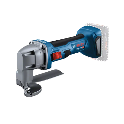 Ferramenta elétrica Bosch azul e preta com corpo de metal e plástico