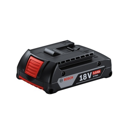 Bateria recarregável Bosch 18V 2.0 Ah Li-Ion preta com detalhes vermelhos