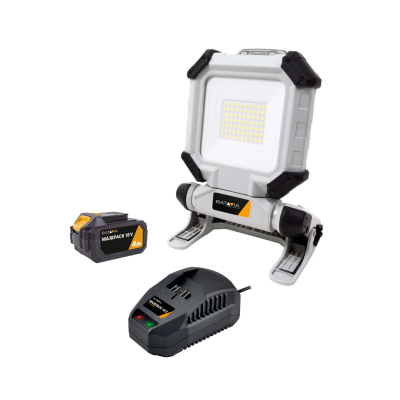Luz LED portátil com bateria e carregador