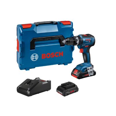 Conjunto de berbequim/parafusadora Bosch com bateria, carregador e caixa azul