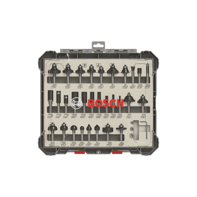 Conjunto de fresas Bosch para madeira em caixa plástica