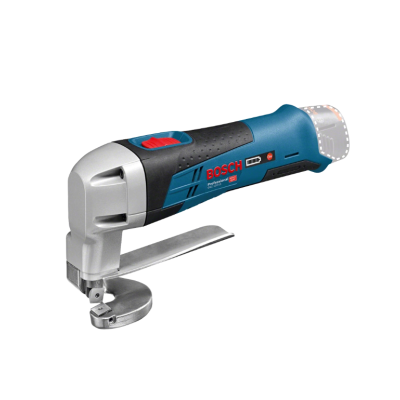 Ferramenta elétrica BOSCH azul, preta e cinza com alavanca metálica