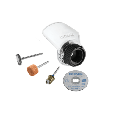 Acessórios Dremel para ferramenta rotativa com adaptador branco/preto e disco de corte