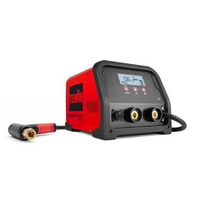 Soldador digital vermelho e preto TELWIN Digital Heliarc 1600 com display e cabo