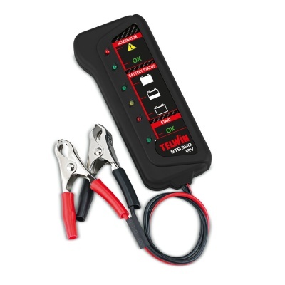 Testador de bateria TELWIN BTS 350 12V com cabo e pinças isolamento vermelho e preto
