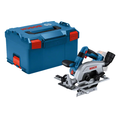 Serra circular Bosch com caixa de transporte azul