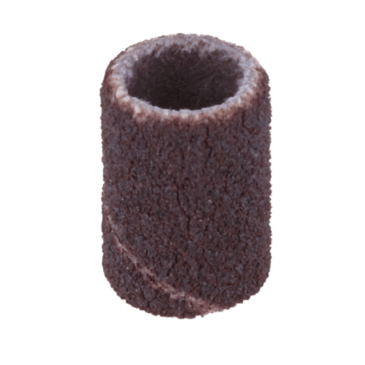 Lixa cilíndrica abrasiva castanha com textura rugosa