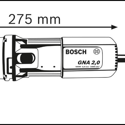 Ferramenta elétrica Bosch GNA 2.0 com dimensões 275 mm x 127 mm