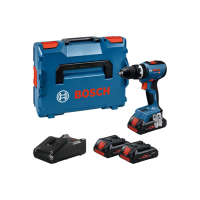 Conjunto de ferramentas Bosch com mala, furadeira/parafusadora e carregadores de bateria