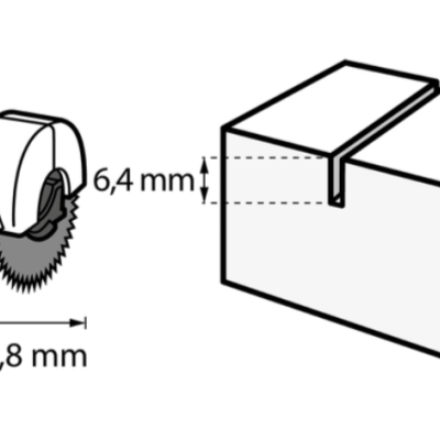 Serra circular pequena com alicate e dimensões 31,8 mm e 6,4 mm
