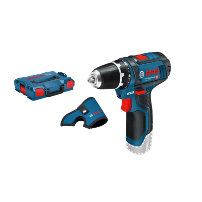 Furadeira/parafusadora Bosch Professional azul e preta com mala e protecção de pulso