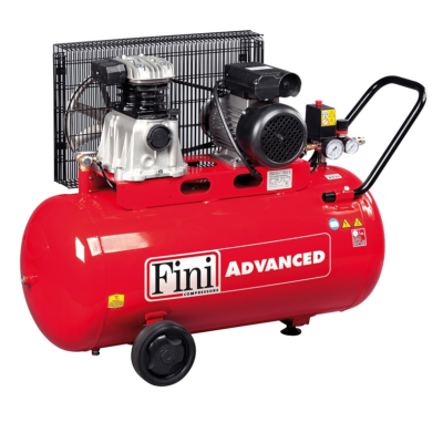 Compressor de ar Fini Advanced vermelho com motor preto e rodas
