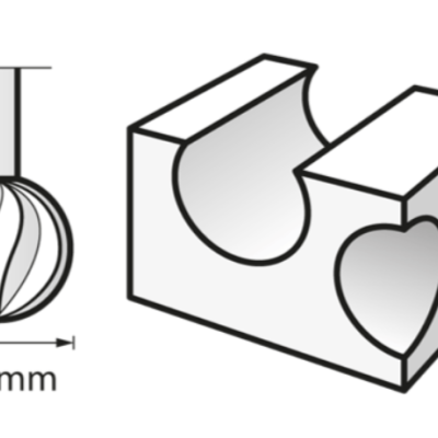 Desenho técnico de cortador metálico cilíndrico de 7,8 mm
