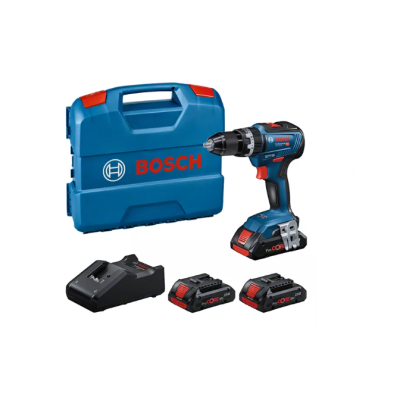 Conjunto furadeira a bateria Bosch com mala, duas baterias e carregador