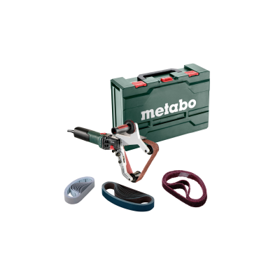 Ferramenta elétrica Metabo com lixadora, cintas abrasivas e mala rígida