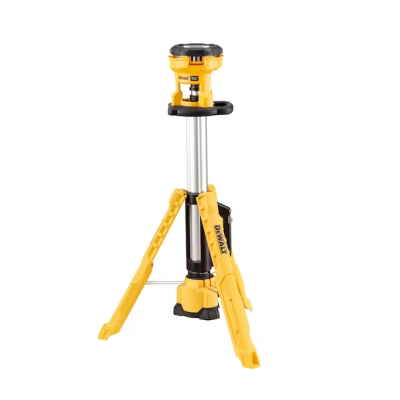 Tripé ajustável DEWALT amarelo e preto para nivelamento de superfícies