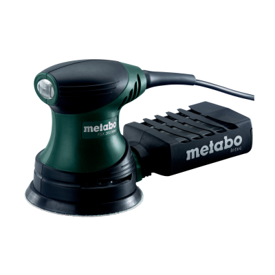 Lixadora orbital elétrica Metabo FSX 200 Intec verde e preta com cabo e recolha de pó