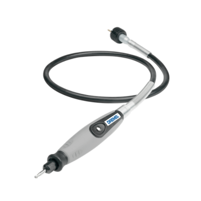 Ferramenta rotativa Dremel cinzenta com cabo flexível preto